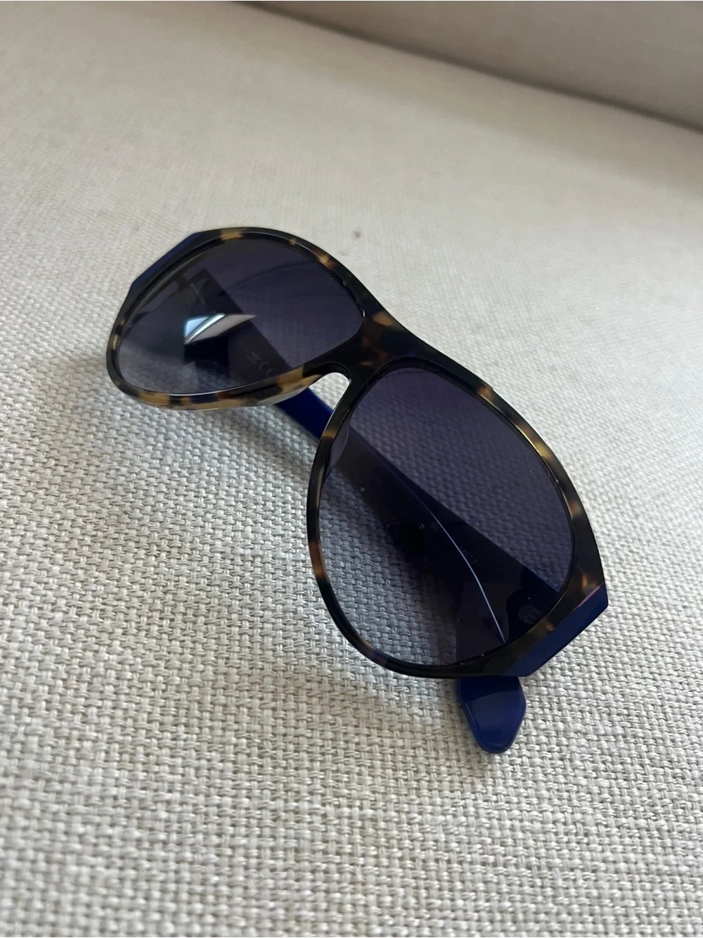 adidas Women's Tortoiseshell Frame Sunglasses with Purple Gradient Lenses